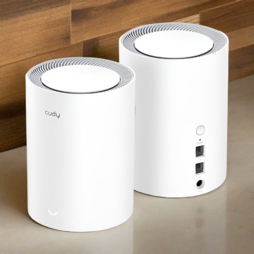 Cudy M1800 AX1800 Whole Home Mesh WiFi 6 Router - 2 Pack with High Gain Antennas & Gigabit Ports