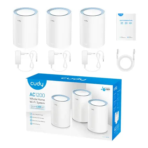 Cudy M1200 (3 Pack) AC1200 Whole Home Mesh WiFi Router