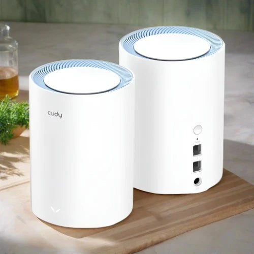 Cudy M1200 (2 Pack) Whole Home Mesh WiFi Router: Strong Wall Penetration Coverage