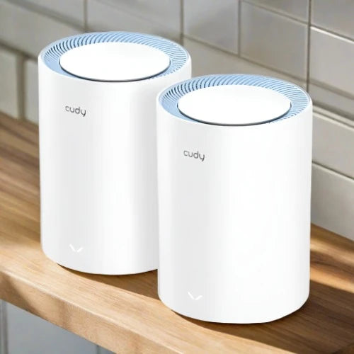 Cudy M1300 (2 Pack) AC1200 Mesh WiFi Router: 1200Mbps Gigabit Whole Home Coverage