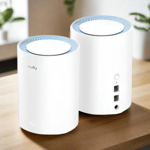 Cudy M1300 (2 Pack) AC1200 Mesh WiFi Router: 1200Mbps Gigabit Whole Home Coverage