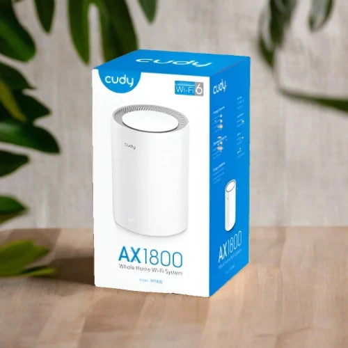 Cudy M1800 AX1800 Mesh WiFi 6 Router (1 Pack) with Ultra-Fast Whole Home Coverage