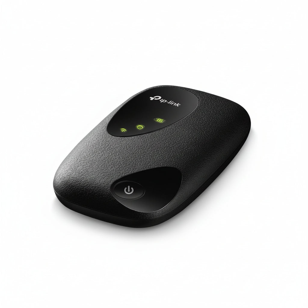 Black TP-Link device on a white background