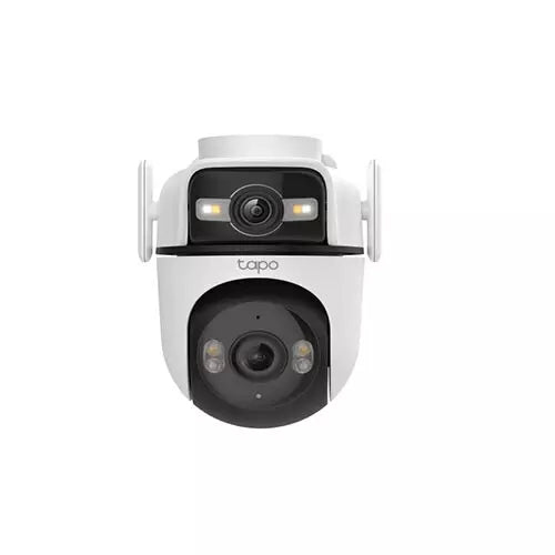 White security camera with 'tapo' branding on a white background