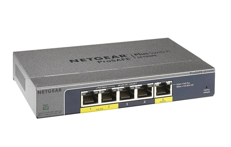 NETGEAR 8-Port Gigabit Smart Managed Plus Switch, 53w 4xPoE, ProSAFE Lifetime Protection (GS108PEv3)