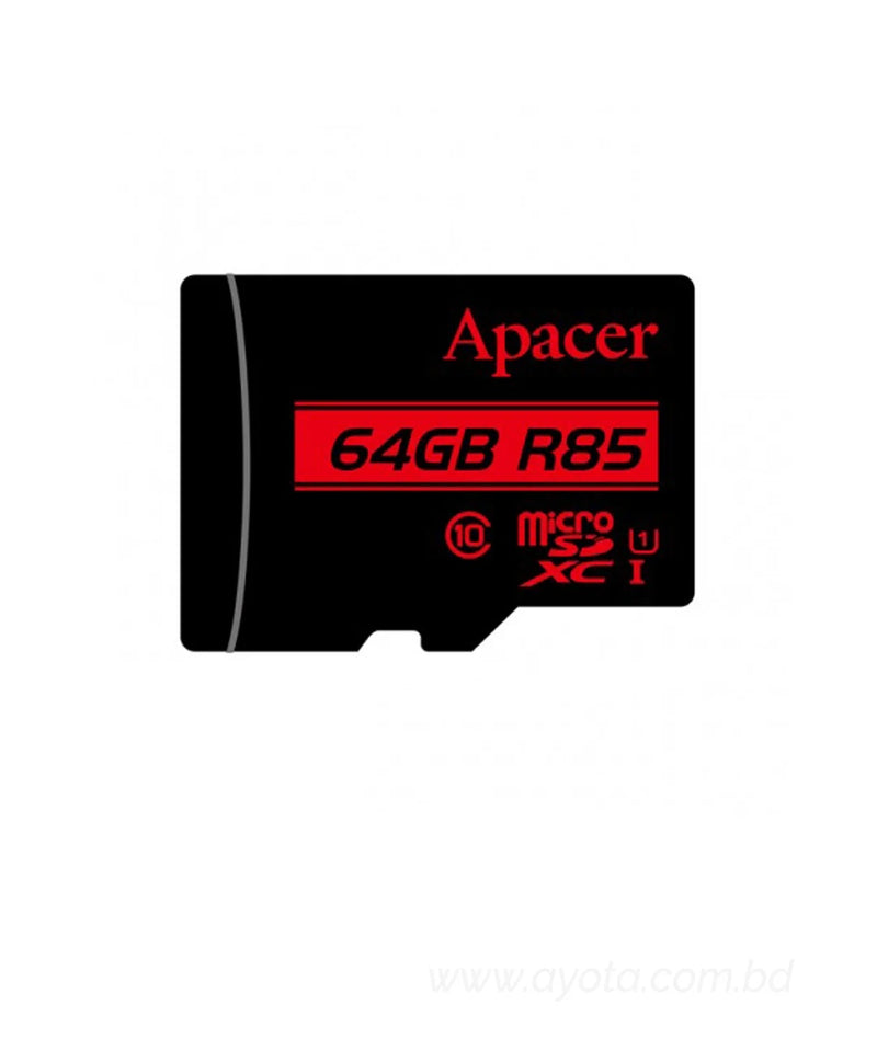 Apacer faster response speed and improves smoothness R85 64GB MICRO SDHC UHS-1 U1 CLASS 10