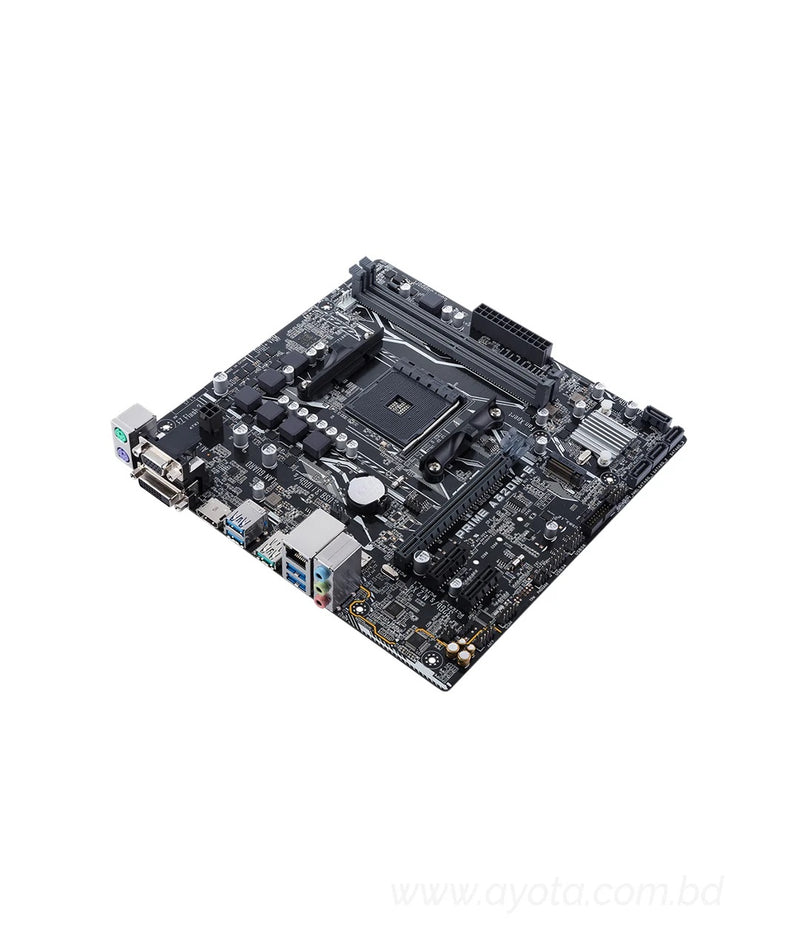 ASUS PRIME A320M-E - Motherboard - micro ATX - Socket AM4 - AMD A320 - USB 3.1 Gen 1, USB 3.1 Gen 2 - Gigabit LAN - onbo