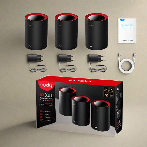 Cudy M1200 (3 Pack) AC1200 Mesh WiFi Router – Full Home Coverage