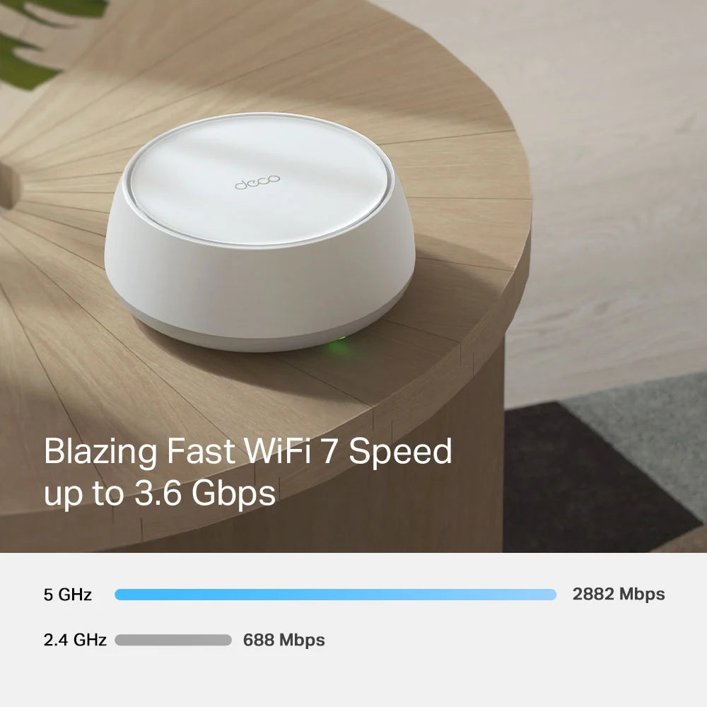TP-Link Deco BE22 BE3600 Dual-Band Wi-Fi 7 Mesh Router (1-Pack) | AI-Driven Mesh | Gigabit Ports