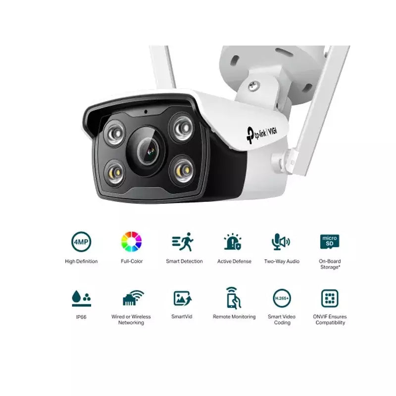 TP-Link VIGI C340-W (4mm) (4.0MP) Full-Color Outdoor Wi-Fi Bullet IP Camera