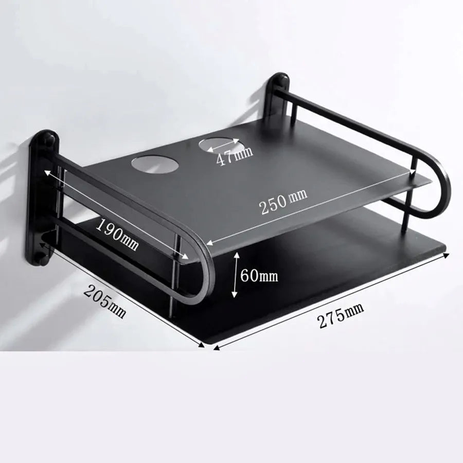 Wall Mounted Metal Router Stand Rack Black Price in Bangladesh