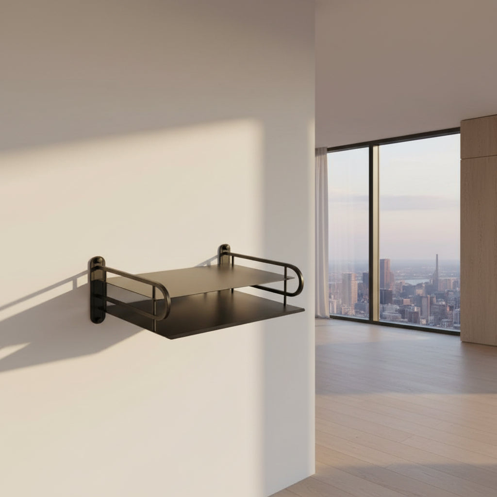 Wall Mounted Metal Router Stand Rack Black Price in Bangladesh
