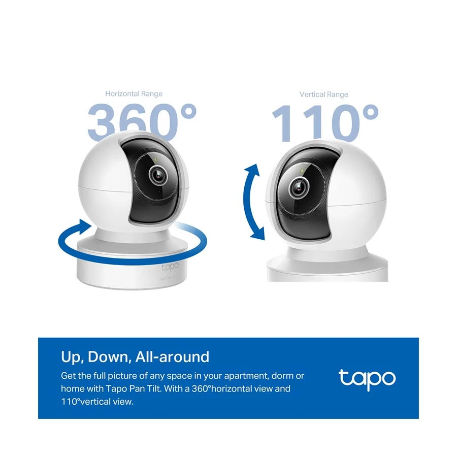 TP-Link Tapo C232 (4mm) (5.0MP) Pan/Tilt AI Home Security Wi-Fi Dome IP Camera