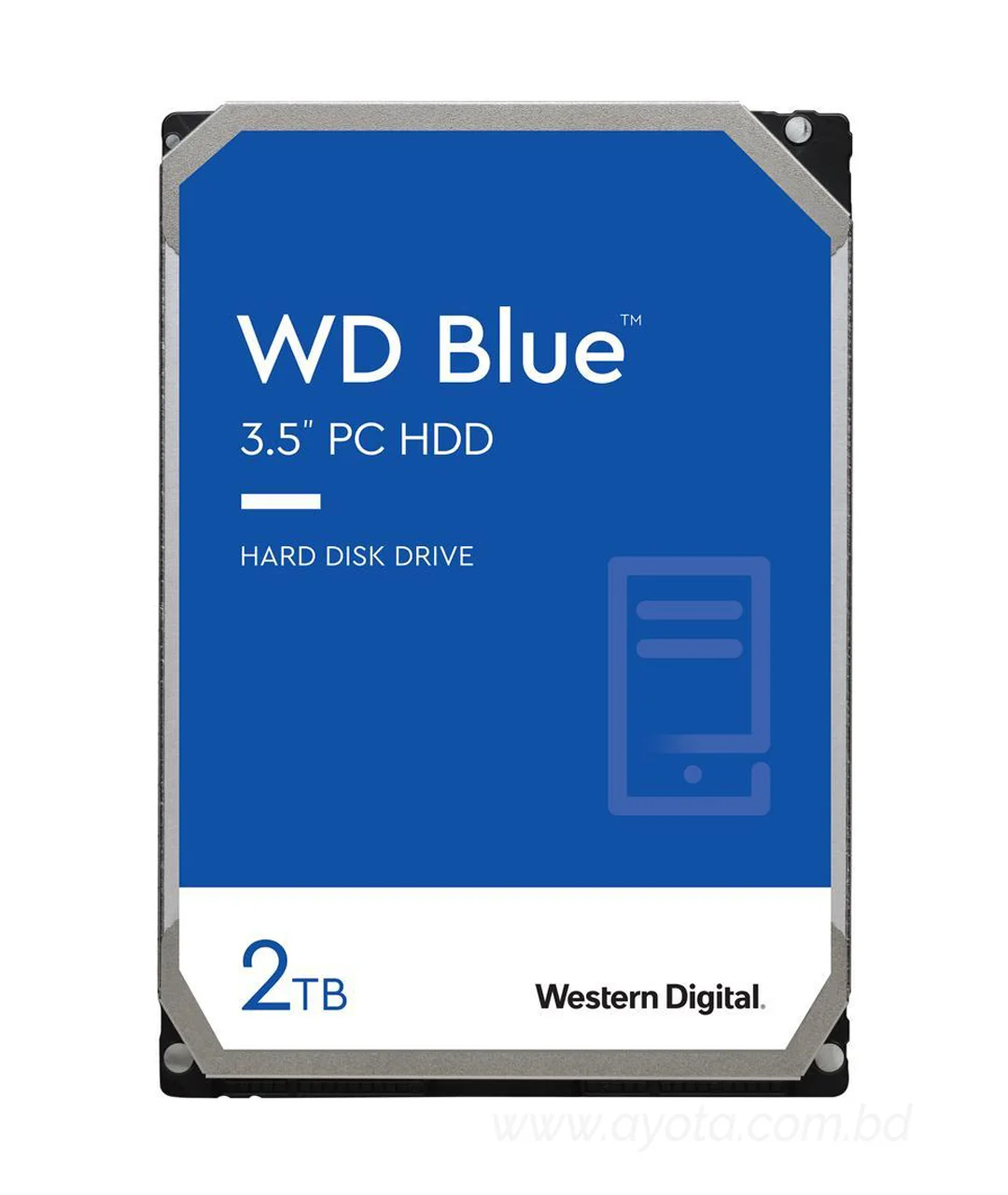 WD Blue 2TB Desktop Hard Disk Drive - 5400 RPM SATA 6Gbs 64MB Cache 3.5 Inch - WD20EZRZ