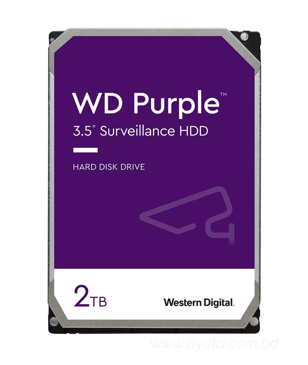 WD Purple 2TB Surveillance Hard Disk Drive - 5400 RPM Class SATA 6Gb/s 64MB Cache 3.5 Inch WD20PURZ