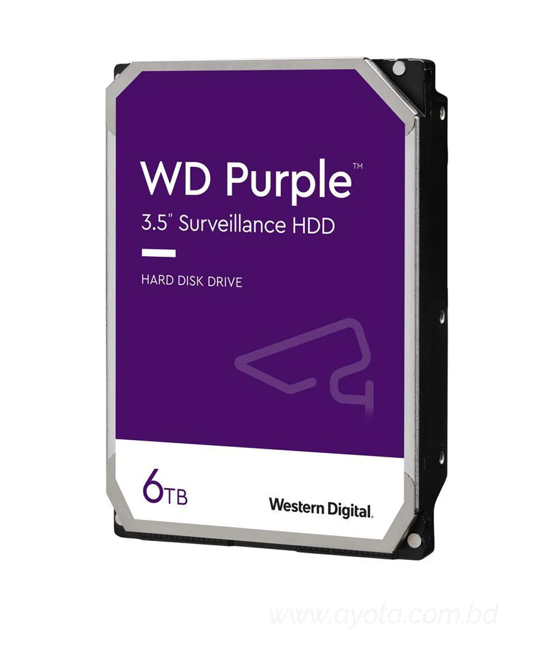 WD Purple 6TB Surveillance Hard Disk Drive - 5400 RPM Class SATA 6Gb/s 64MB Cache 3.5 Inch WD60PURZ