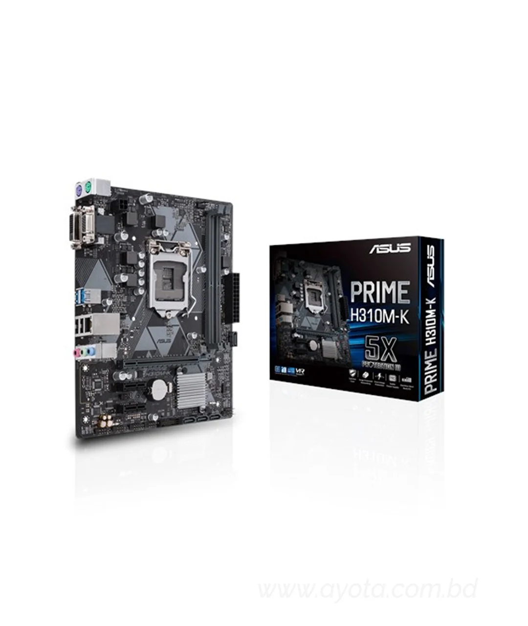 Asus PRIME H310M-K R2.0  Intel LGA-1151 mATX motherboard, DDR4 2666MHz, SATA 6Gbps and USB 3.1 Gen 1