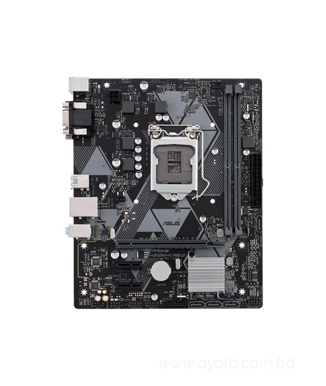 Asus PRIME H310M-K R2.0  Intel LGA-1151 mATX motherboard, DDR4 2666MHz, SATA 6Gbps and USB 3.1 Gen 1