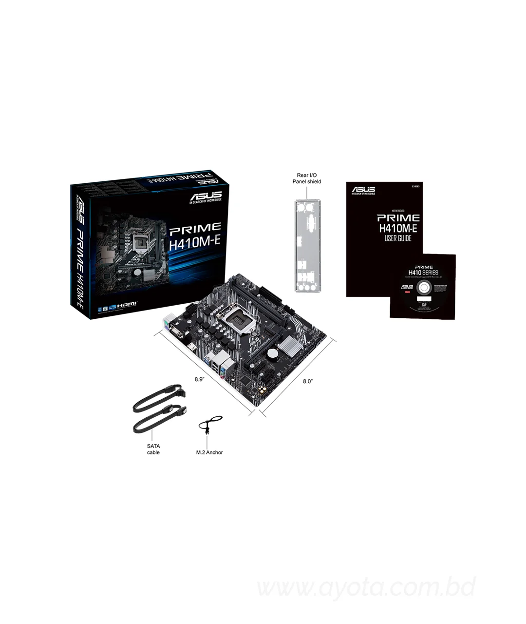 PRIME H410M-E/CSM   Intel® H410 (LGA 1200) mic-ATX motherboard with M.2 support, DDR4 2933MHz, HDMI, D-Sub, USB 3.2 Gen 1 ports, SATA 6 Gbps, COM header