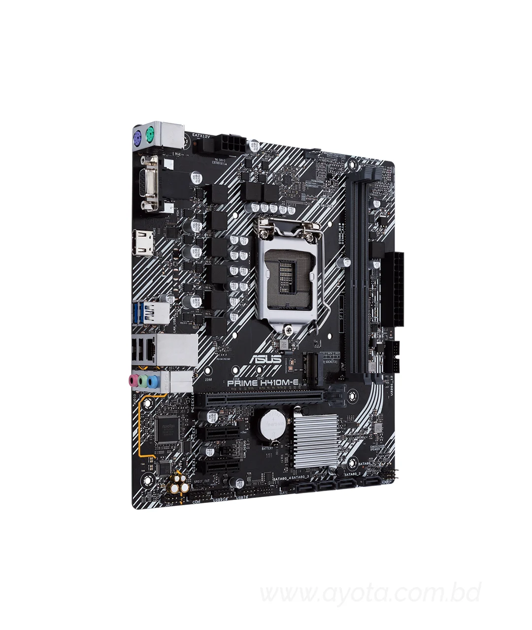 PRIME H410M-E/CSM   Intel® H410 (LGA 1200) mic-ATX motherboard with M.2 support, DDR4 2933MHz, HDMI, D-Sub, USB 3.2 Gen 1 ports, SATA 6 Gbps, COM header