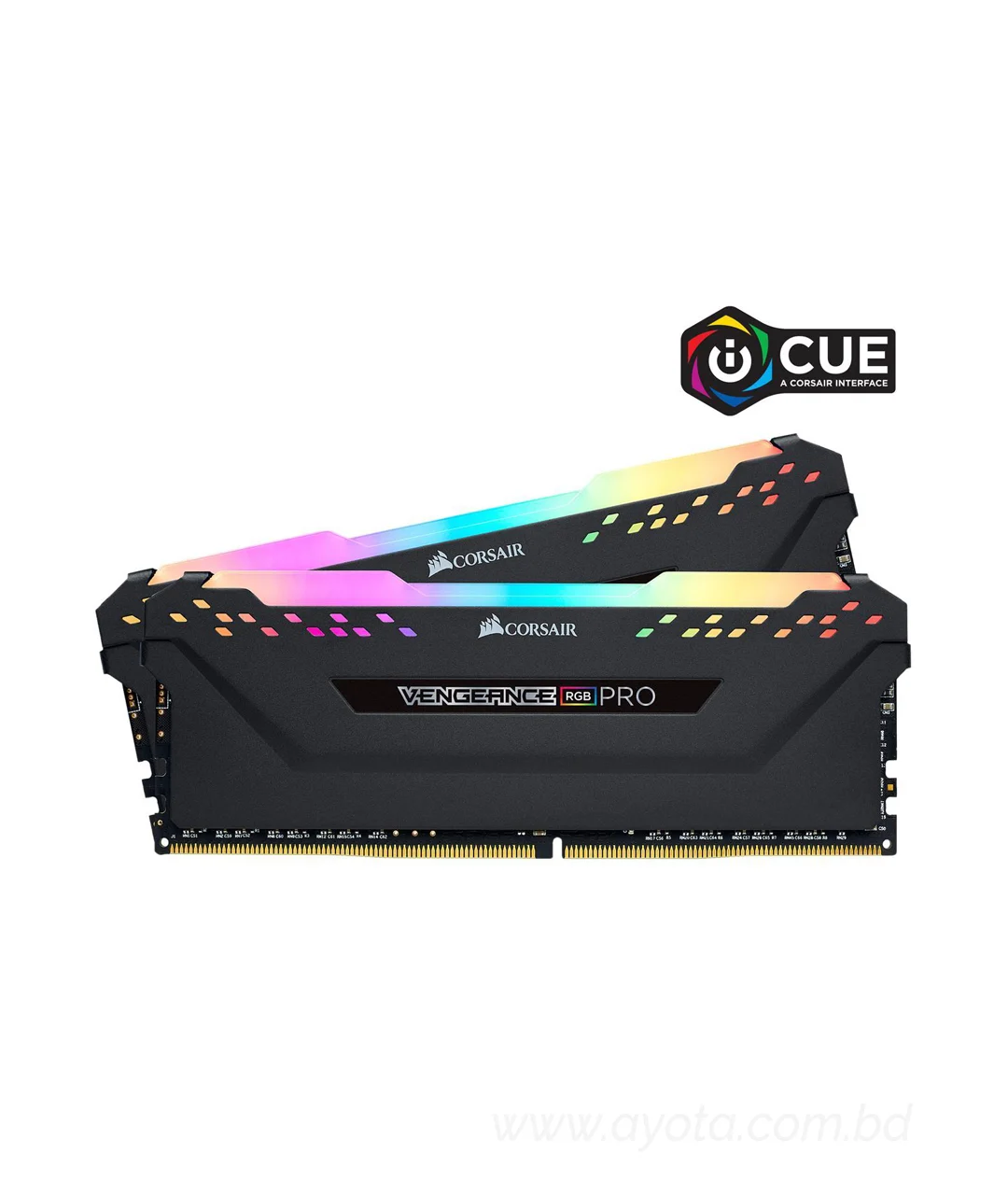 VENGEANCE® RGB PRO 16GB DDR4 DRAM 3200MHz C14 Memory Kit — Black