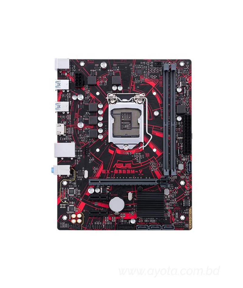ASUS Intel B365 LGA 1151 mATX motherboard with luminous anti-moisture coating