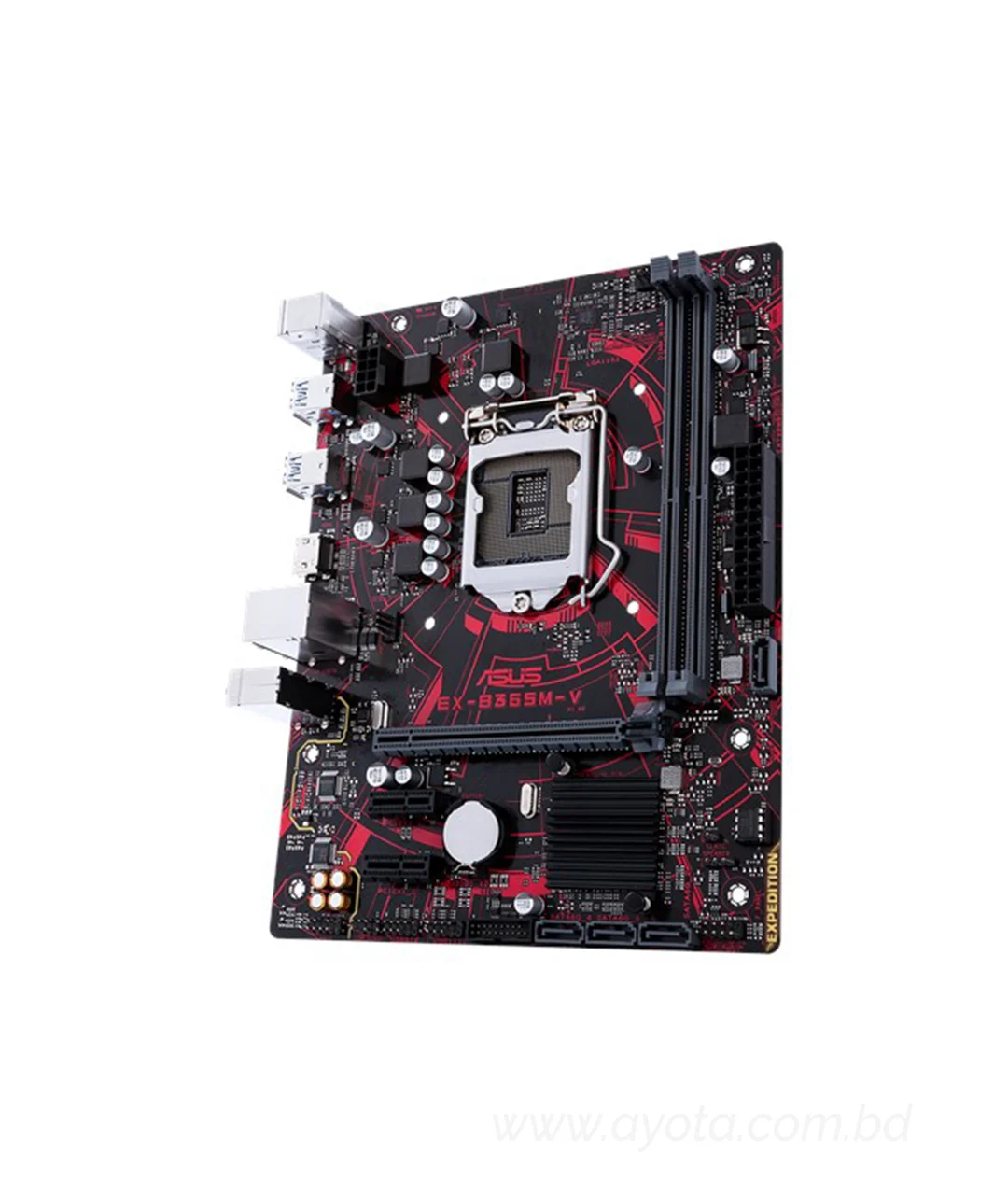 ASUS Intel B365 LGA 1151 mATX motherboard with luminous anti-moisture coating