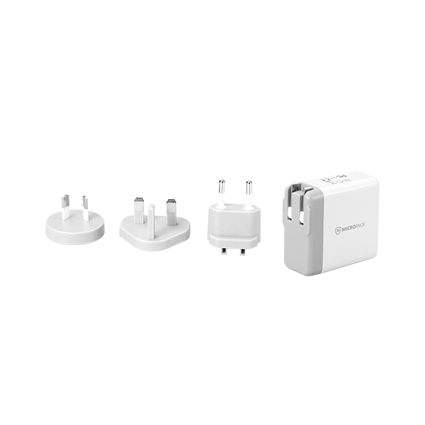 MicroPack MWC-236 Q3 Travel charger with 3 Changeable Plugs-Best Price In BD  