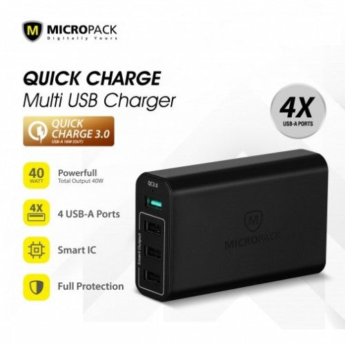 MicroPack MUC-FF0 Q3 Multi USB Charger-Best Price In BD 