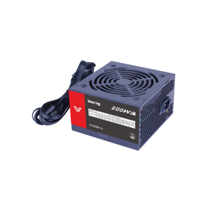 Value-Top S200B Plus Real 200W Black ATX Power Supply with Flat Cable-Best Price In BD 