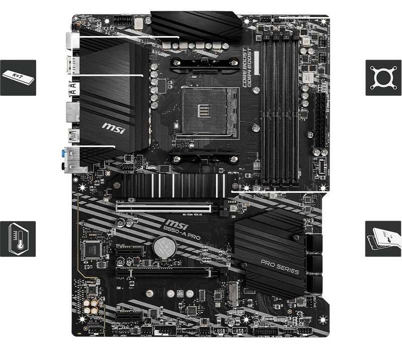 MSI B550-A Pro AM4 AMD ATX Motherboard-Best Price In BD