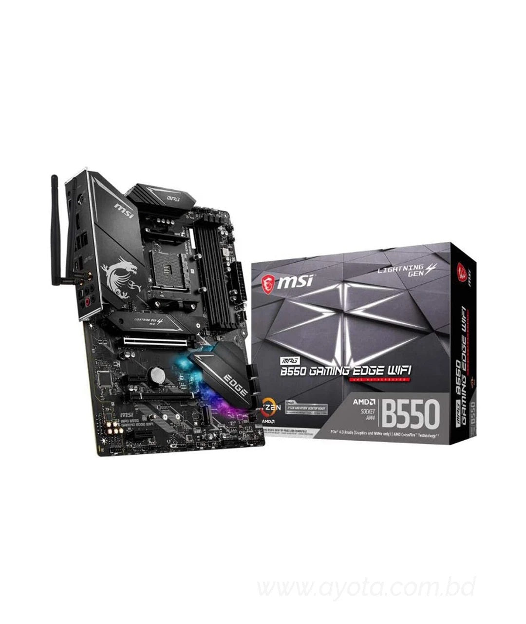 MSI MPG B550 GAMING EDGE WIFI AM4 AMD B550 SATA 6Gb/s ATX AMD Motherboard