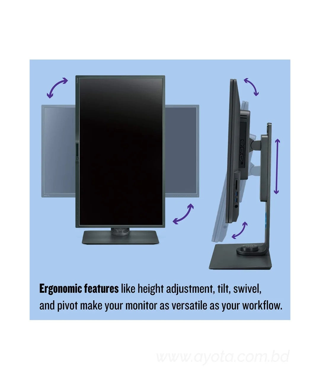 BenQ PD3200Q Designer Professional Monitor with 32 inch, QHD, sRGB  Built-in Speakers