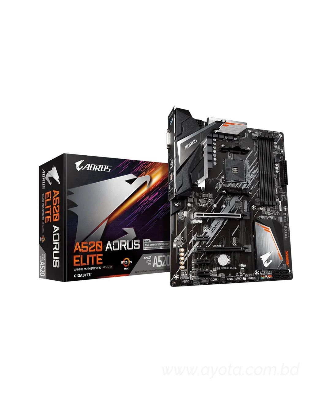 Gigabyte A520 Aorus Elite AMD AM4 ATX Gaming Motherboard-Best Price In BD