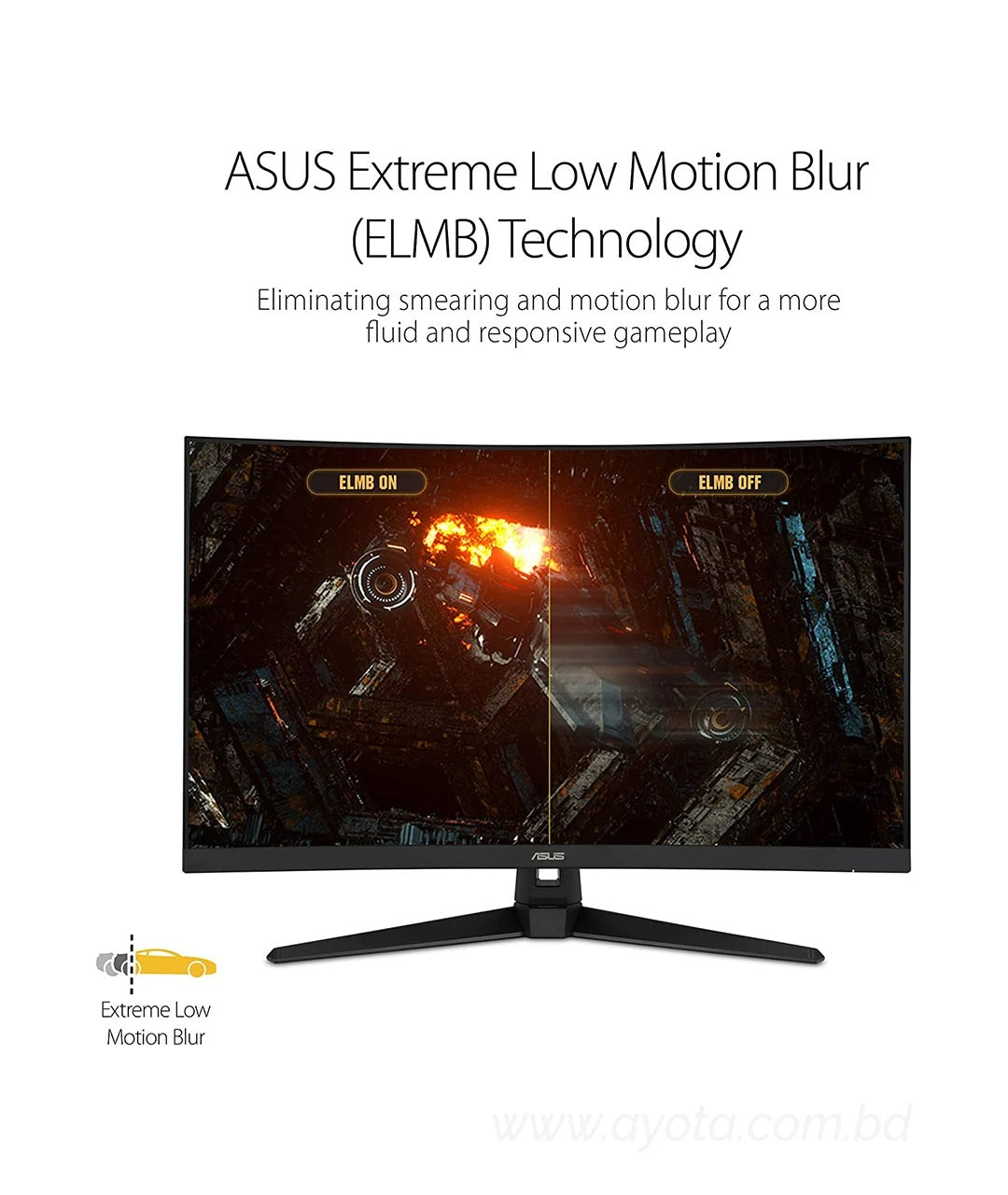 ASUS TUF Gaming VG328H1B 32" Full HD 1920 x 1080 165Hz (OC) 1ms (MPRT) HDMI VGA Extreme Low Motion Blur FreeSync Flicker-Free Built-in Speakers Backlit LED Curved Gaming Monitor