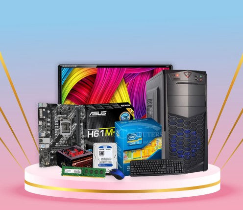 Budget Desktop PC Intel Core i3 2nd Gen 4gb ram, 120gb SSD,500gb Hdd with 17" monitor