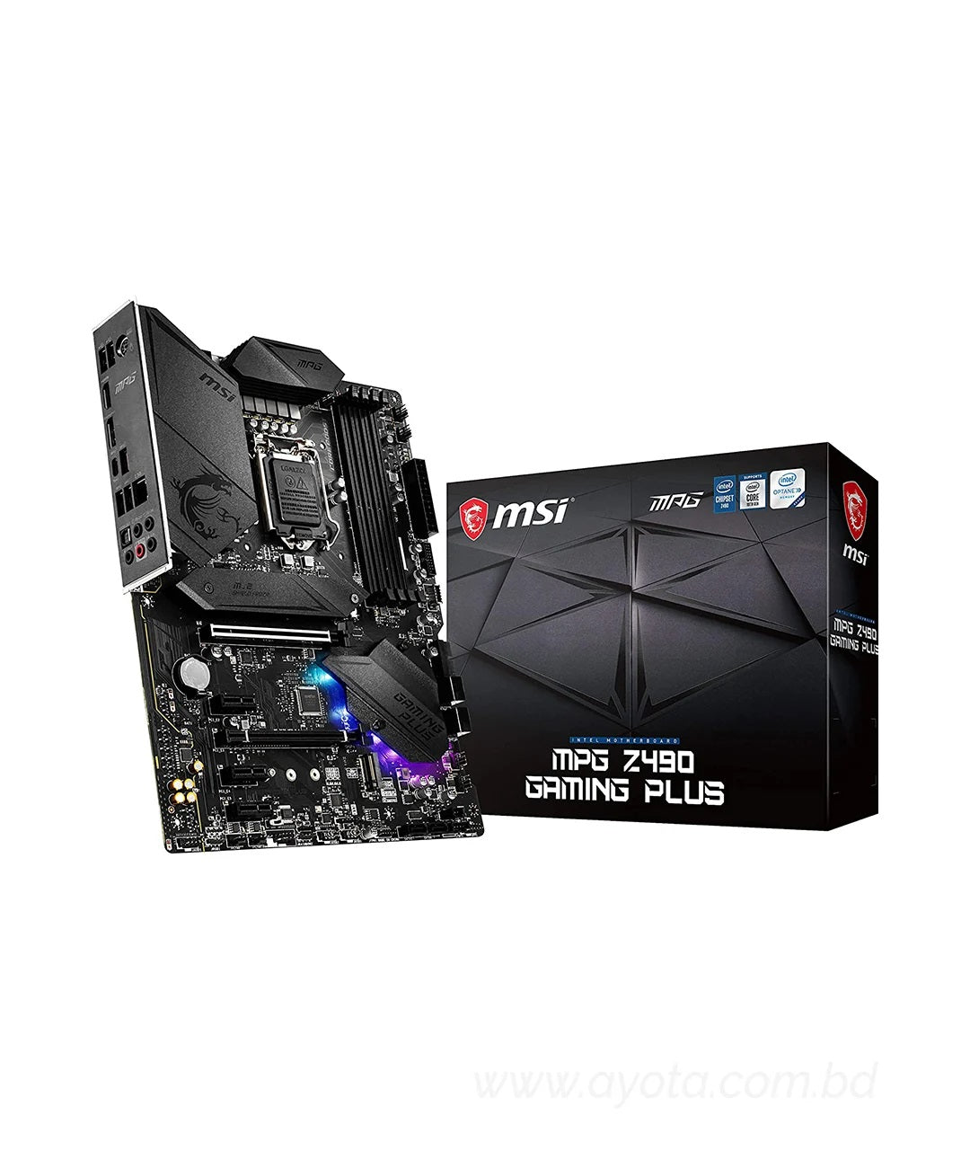 MSI MPG Z490 GAMING PLUS LGA 1200 Intel Z490 SATA 6Gb/s ATX Intel Motherboard