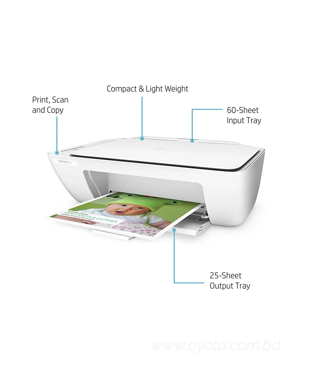 HP All-in-One DeskJet 2132 Printer