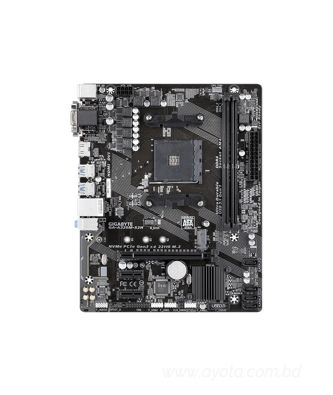 Gigabyte GA-A320M-S2H AMD Micro ATX Motherboard-Best Price In BD