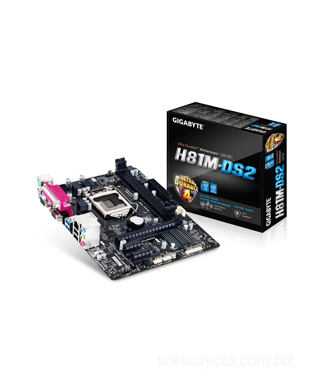 Gigabyte GA-H81M-DS2 Micro ATX Motherboard-Best Price In BD