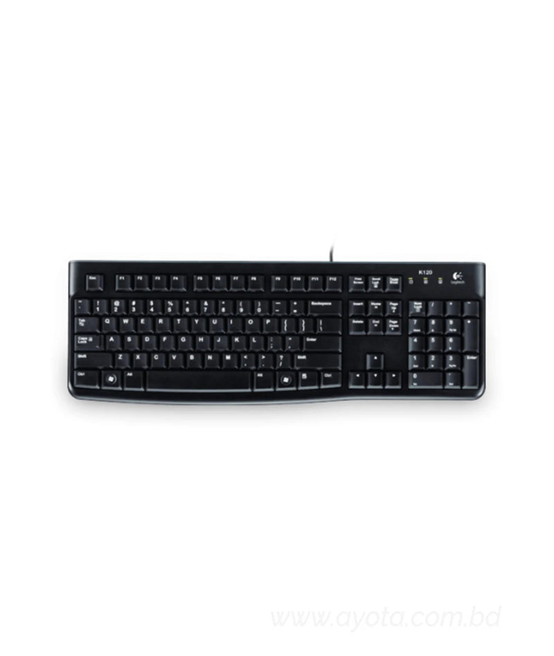 Logitech K120 Usb Keyboard With English Black (920-008363)