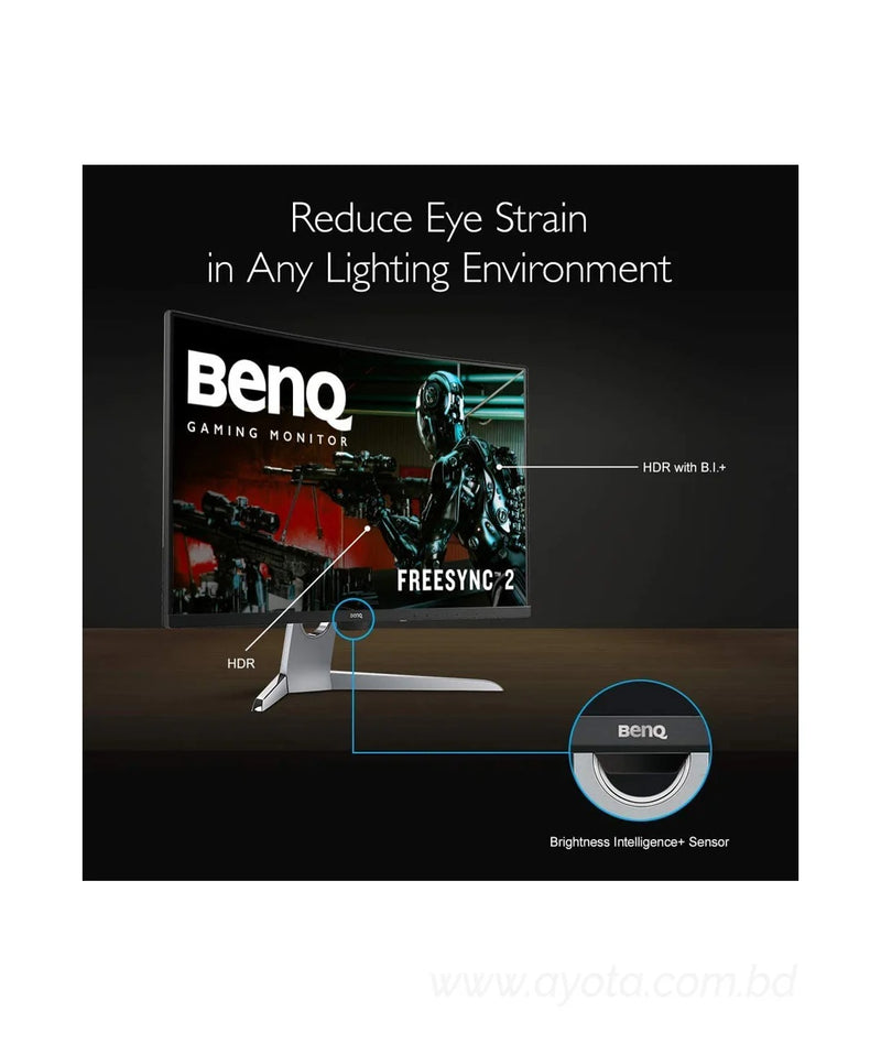 BenQ EX3203R 31.5" QHD 2560 x 1440 (2K) 4ms (GTG) 144 Hz HDMI, DisplayPort, USB-C FreeSync 2 Curved Widescreen LED Backlight Gaming Monitor