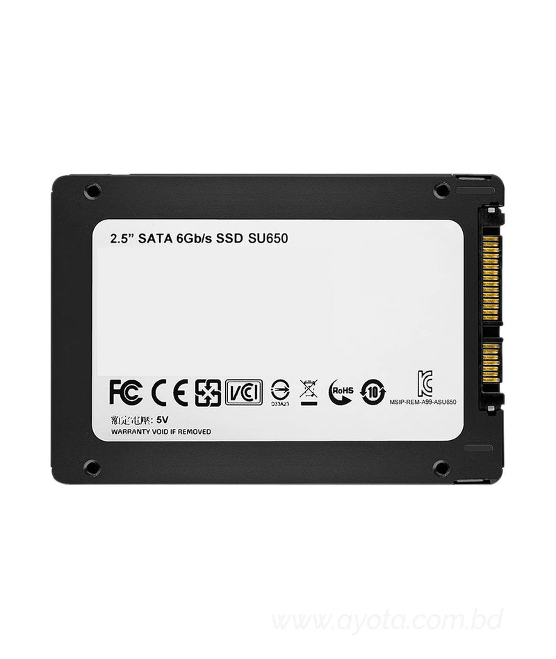 Adata Ultimate SU650 2.5" 240 GB SATA III 3D NAND Internal Solid State Drive (SSD)-Best Price In BD
