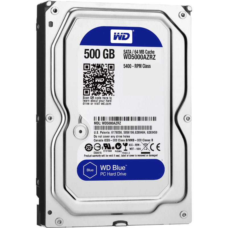 WD Blue 500GB Desktop Hard Disk Drive - 7200 RPM SATA 6 Gb/s 16MB Cache 3.5 Inch - WD5000AAKX