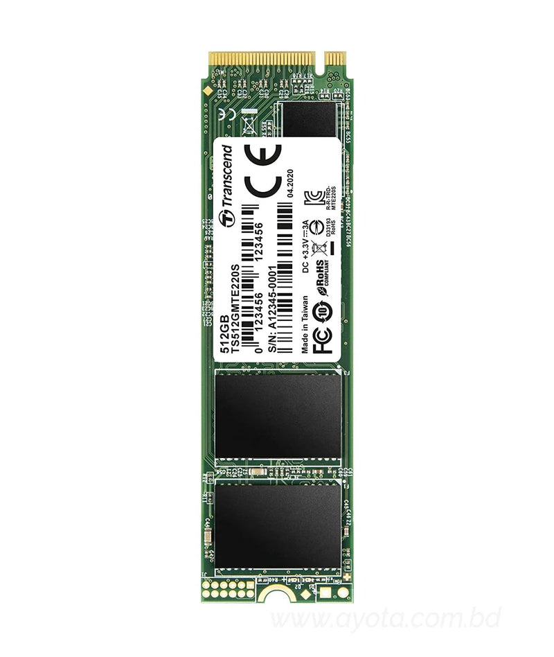 TRANSCEND 512GB 220S NVME PCIE M.2 SSD