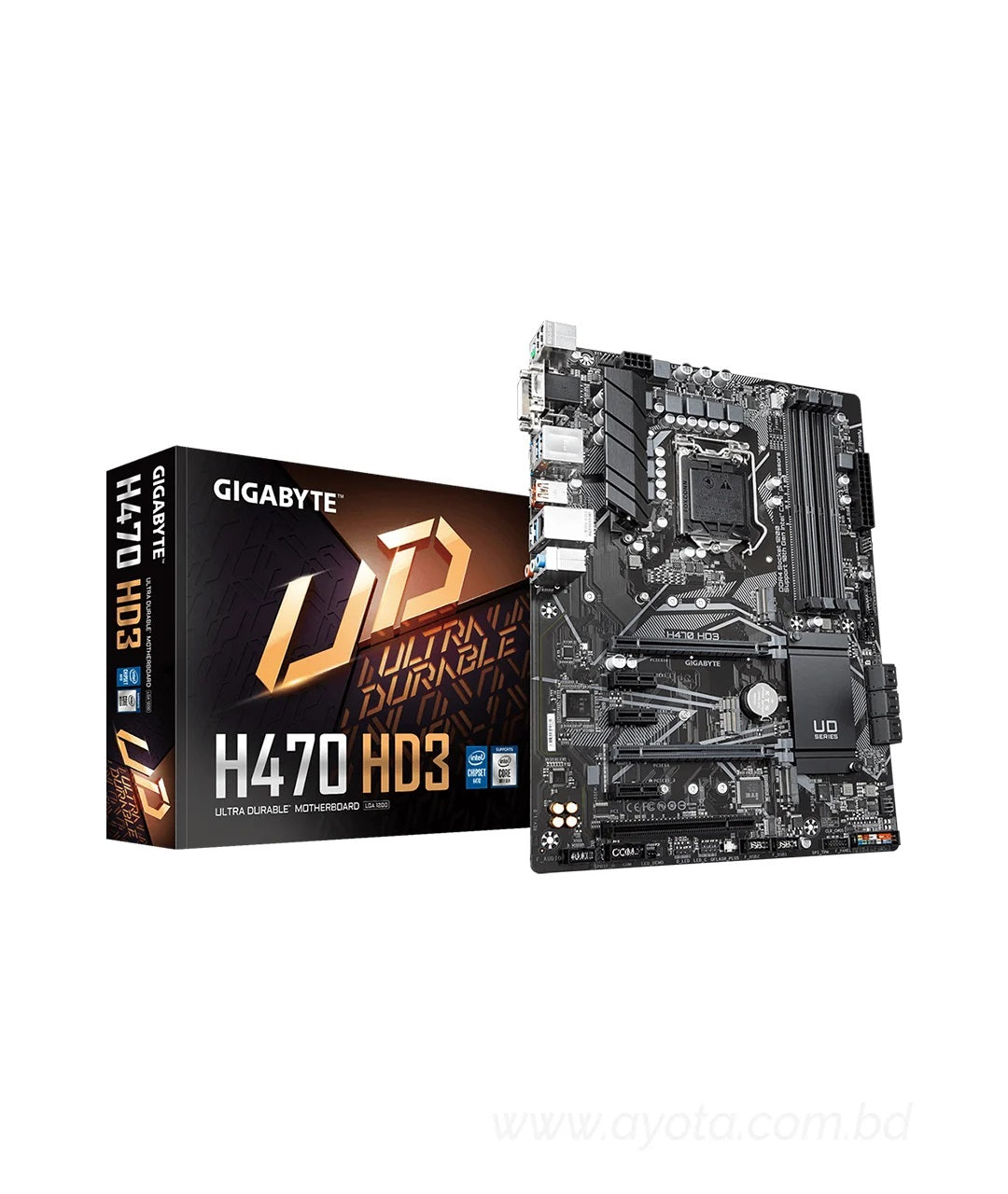 GIGABYTE H470 HD3 10th Gen Ultra Durable ATX Motherboard-Best Price In BD