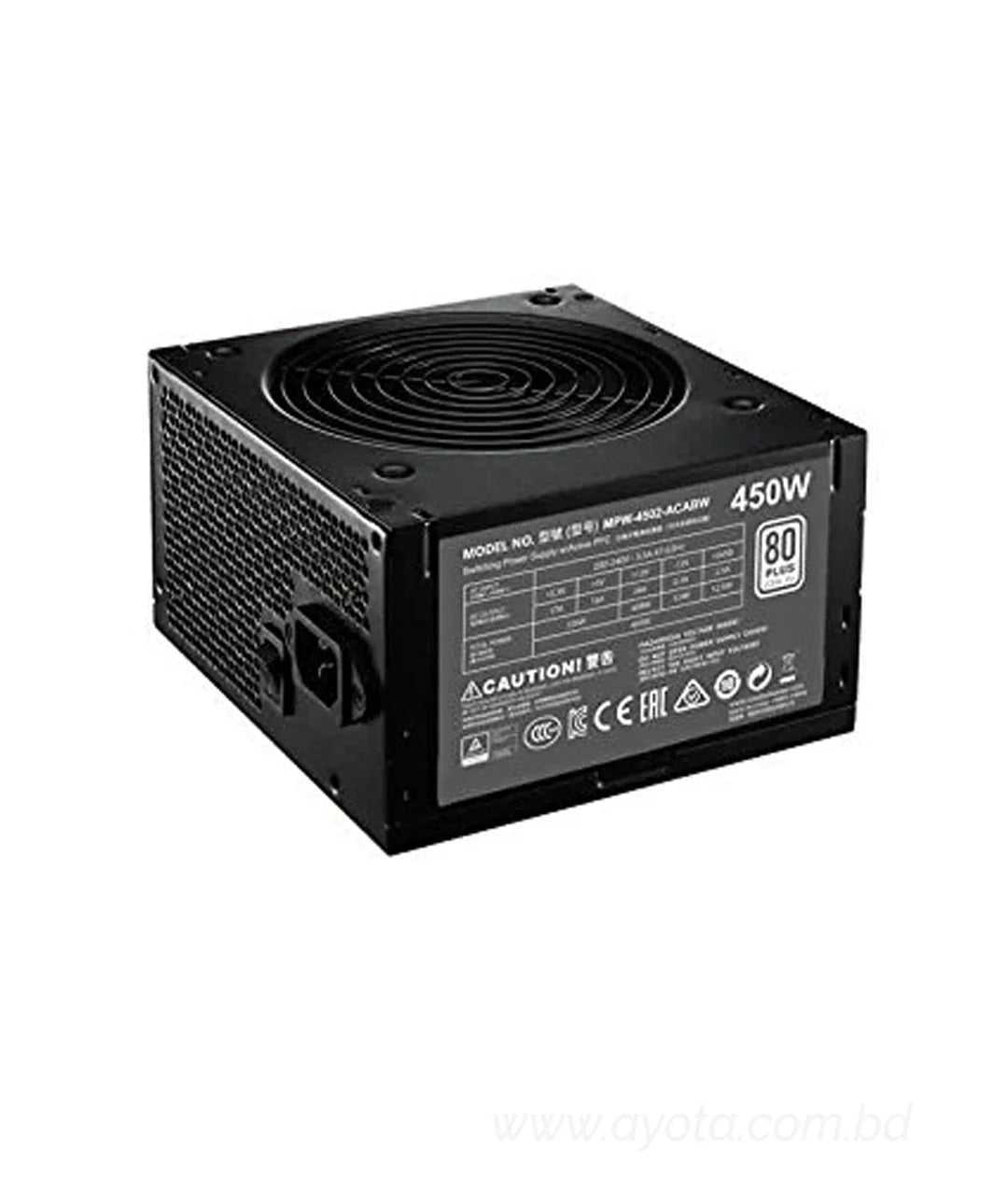 Cooler Master MWE 450W 80 Plus Non-Modular White Series SMPS Power Supply