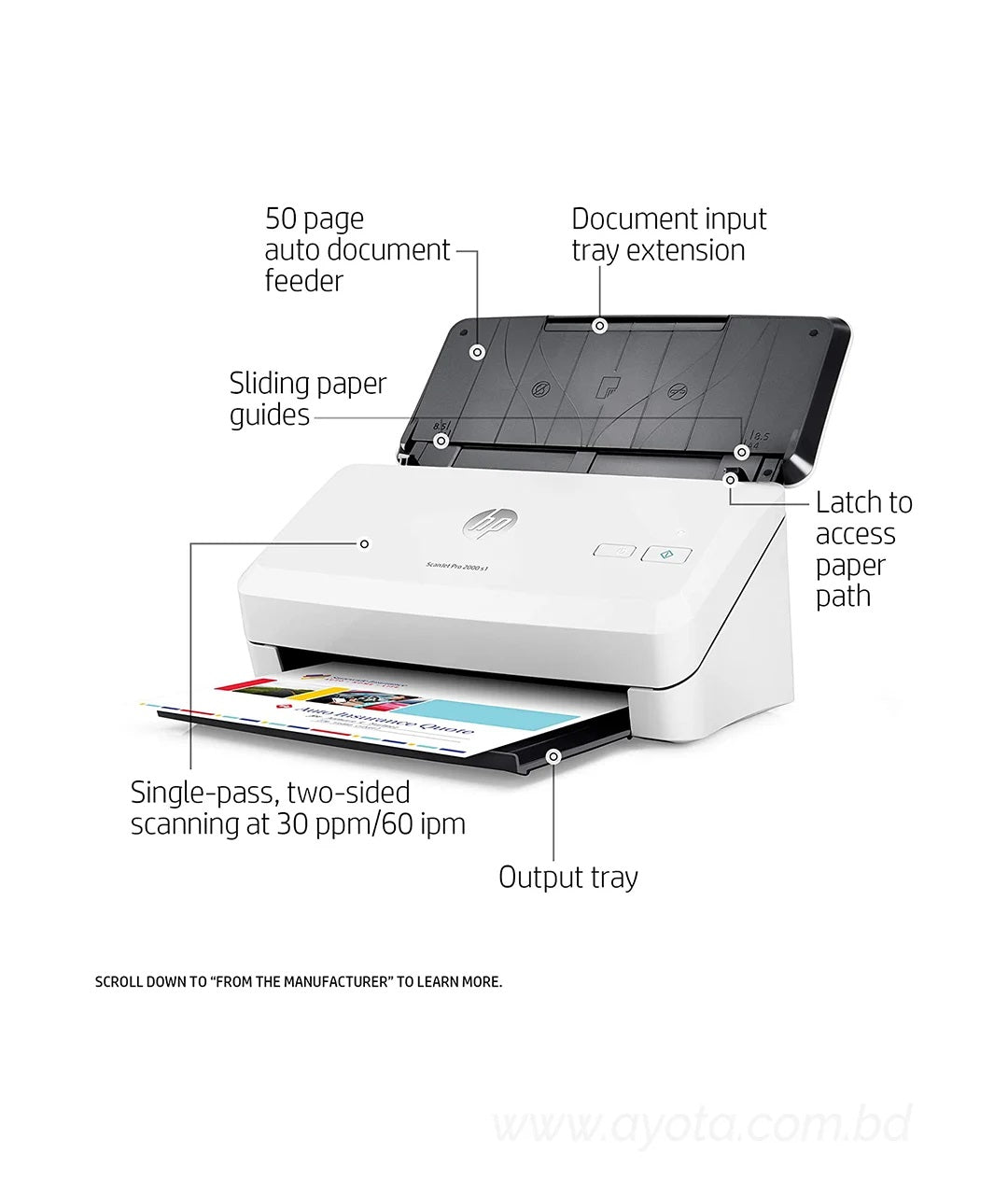 HP ScanJet Pro 2000 s1 Sheet-feed OCR Scanner-Best Price In BD