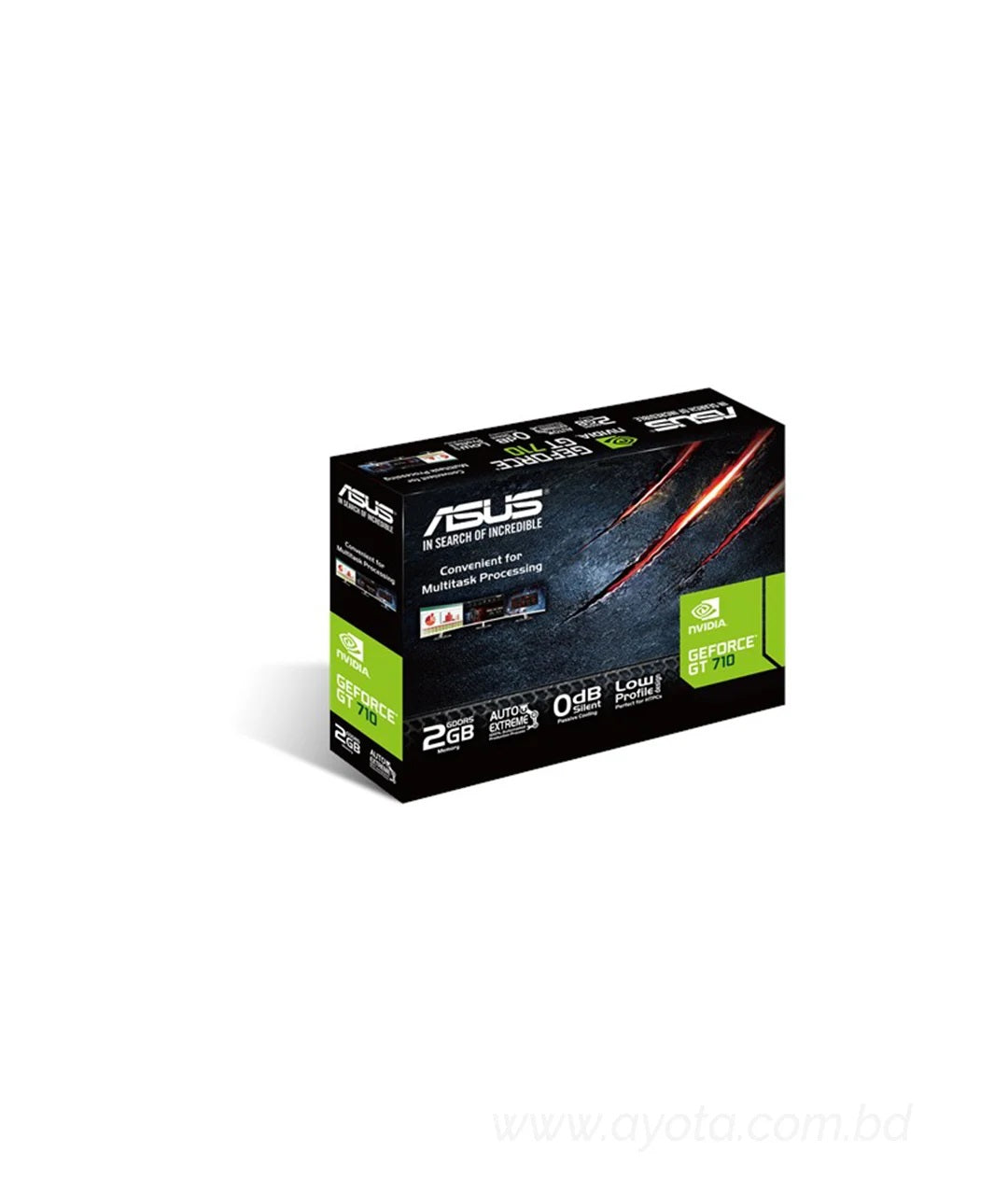 ASUS GeForce® GT 710 great value graphics with passive 0dB efficient cooling