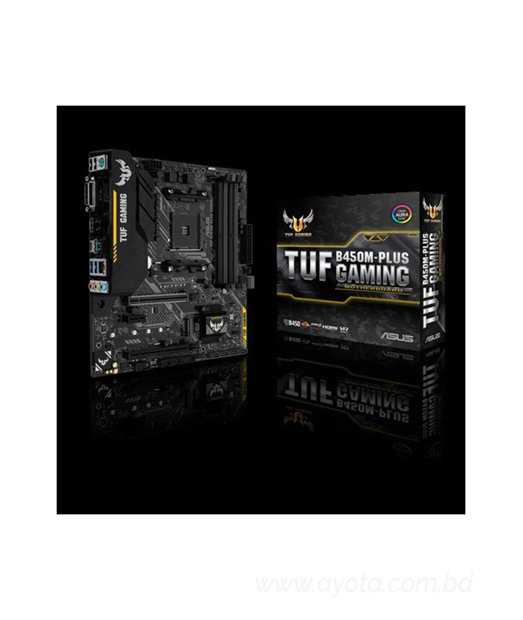 ASUS TUF B450M-PLUS GAMING AM4 AMD B450 SATA 6Gb/s Micro ATX AMD Motherboard